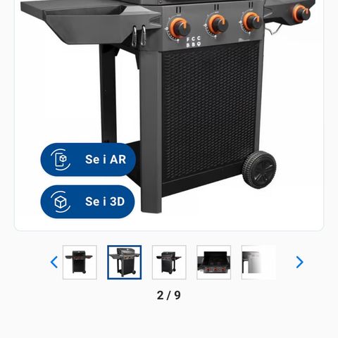 FCC BBQ Fire 3.1 gassgrill 1 mnd gammel