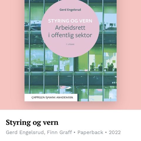 Styring og vern - arbeidsrett