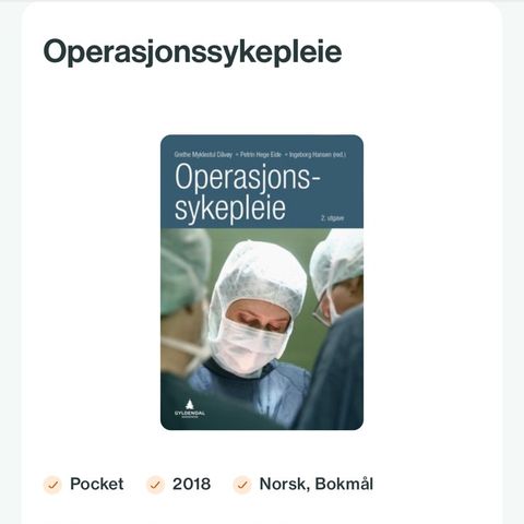 Fagbok operasjonssykepleie