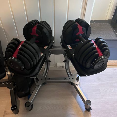 2x Justerbare manualer 2.5-24kg med stativ.