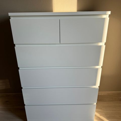 IKEA Malm kommode 6 skuffer H123xB80xD48