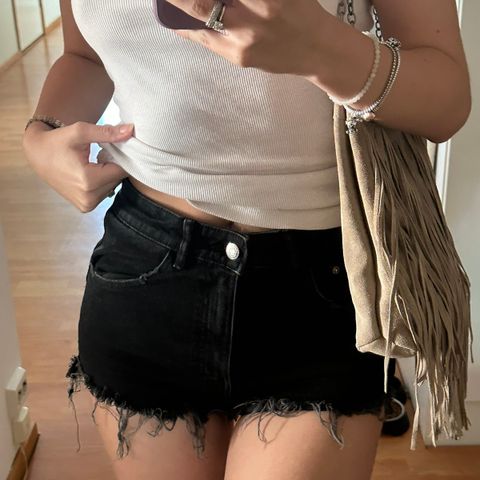 Svart zara shorts