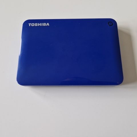 Toshiba 1TB Ekstern Harddisk, blå farge