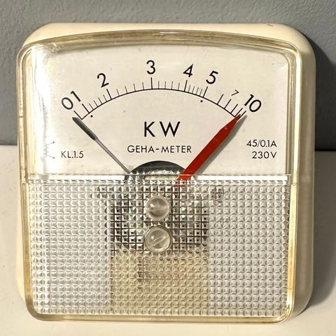 En gammel kilowatt måler - GEHA-METER KW 🔌 230V