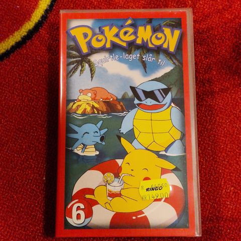 VHS Pokémon nr 6 Squirtle-laget Slår Til