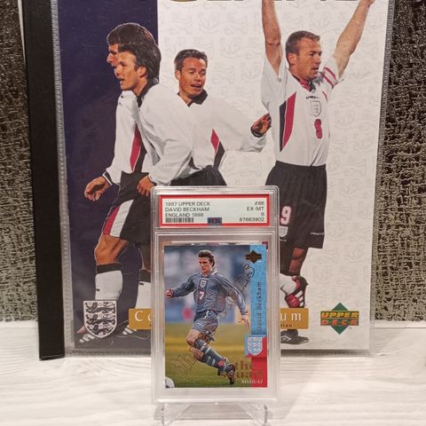 FotballKort Upper Deck England 98 inkludert David Beckham PSA