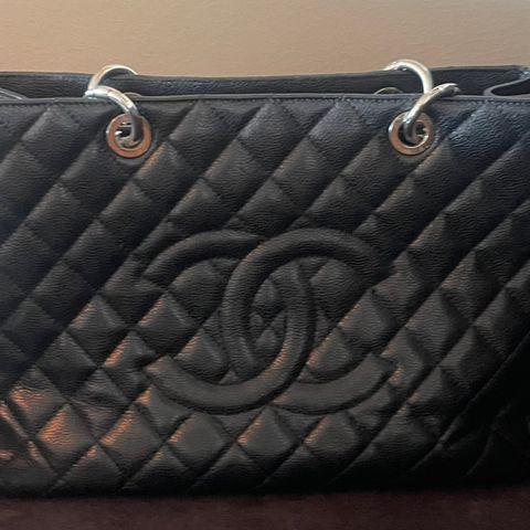 Chanel GST Black Caviar Silver HW