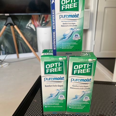 Linsevæske Opti-Free PureMoist (2 x 300 ml + 1 x 90 ml)