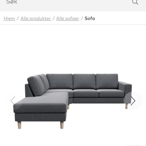 Ubrukt sofa fra skeidar