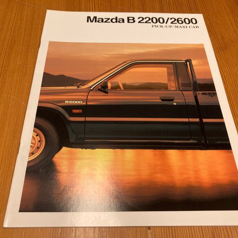 BILBROSJYRE - MAZDA B 2200/2600 PICK-UP/MAXI CAB - 1993