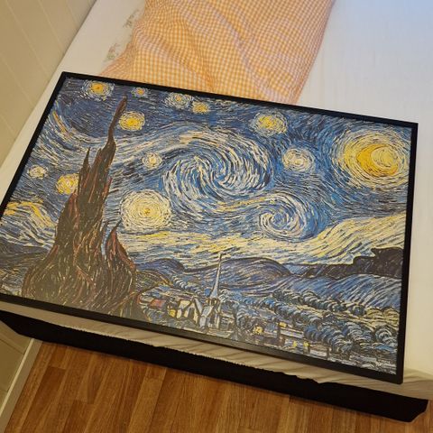 Starry night plakat 50x70i svart matt ramme.