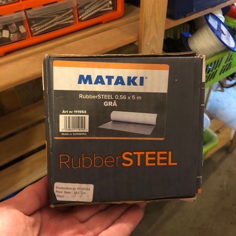 MATAKI Rubber Steal 56cm x 5m Grå