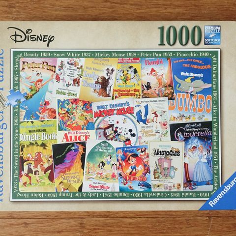 Puslespill 1000 brikker Disney Vintage poster fra Ravensburger