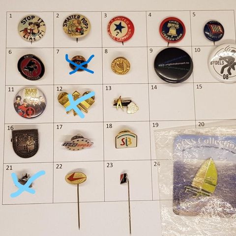 PINS: Steder, flagg, organisasjoner, musikk, m.m.