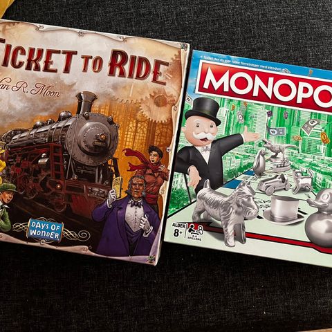 Monopol og Ticket to Ride