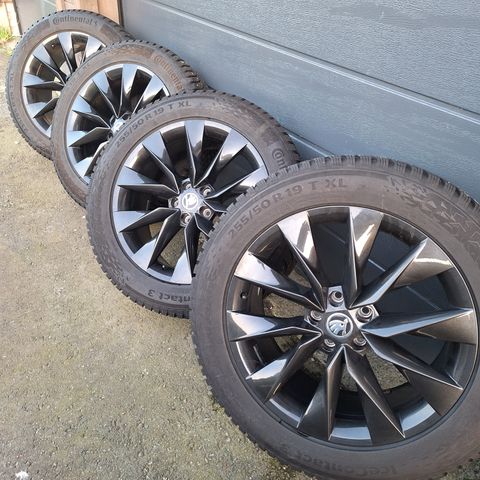 19" Originalt hjulsett til Skoda Enyaq med Continental IceContact 3 piggdekk