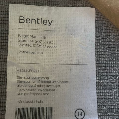 2 stk Bentley tepper 200 -290