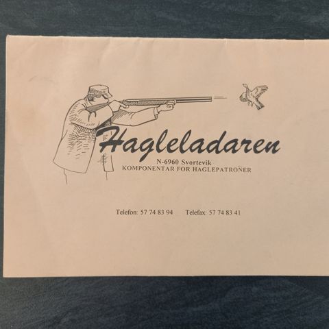 "Hagleladaren" norsk hefte for haglpatronlading