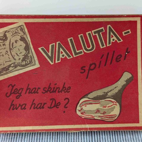 Gammelt Spill: VALUTA - spillet   fra 1930-1940 tallet