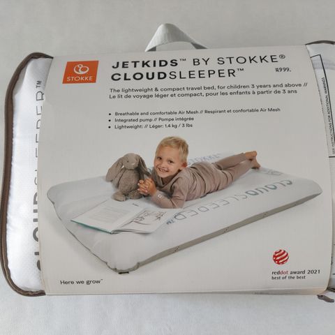 Cloudsleeper (stokke/jetkids) oppblåsbar reiseseng