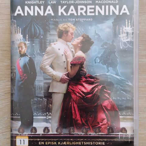 Dvd. Anna Karenina. Drama/Romantikk. Norsk tekst.