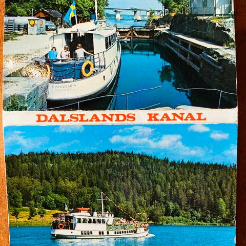 Vintage postkort svenske hefte Dalslands kanal