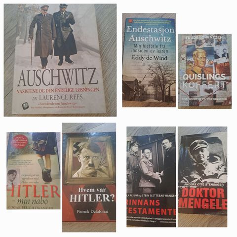 Auschwitz,  Hitler , Mengele,Rinnan ,Quisling