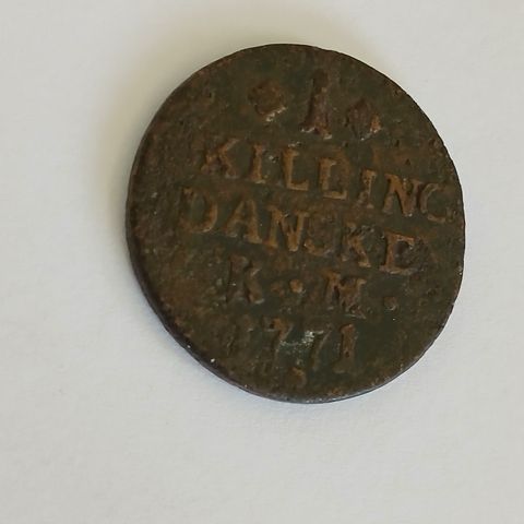 1 skilling Danske - K.M. 1771