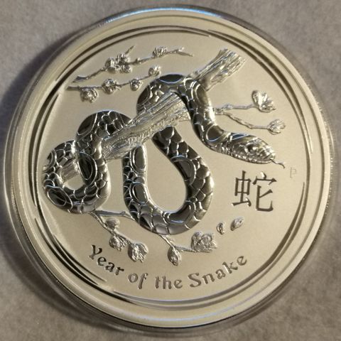 2013 Australia, 1 kg 999 Sølv, Lunar Year of the Snake.