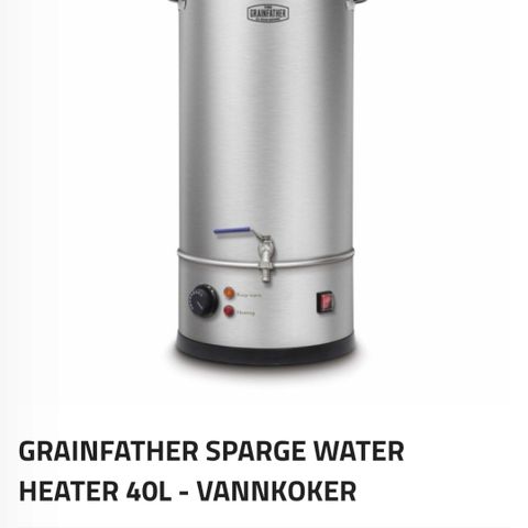 Grainfather vannkoker 40L