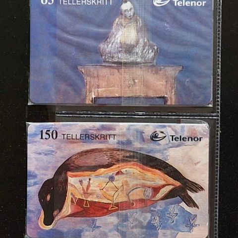 Telekort: Kunstserien fra Telenor i original pakning.