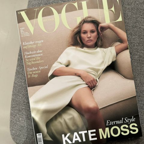 Kate Moss i Vogue Deutsch (utgave mai 2024)