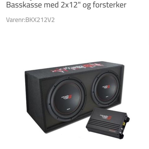 Cerwin Vega BKX7212V2 Basspakke 2x12" med forsterker