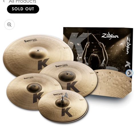 Ønsker å kjøpe K SWEET CYMBAL PACK