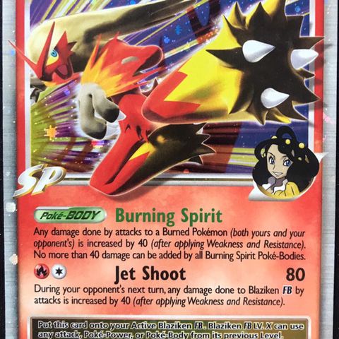 Blaziken lv.x pokemon kort