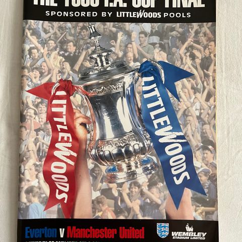 Program Everton - Manchester United FA Cup Finale 1995