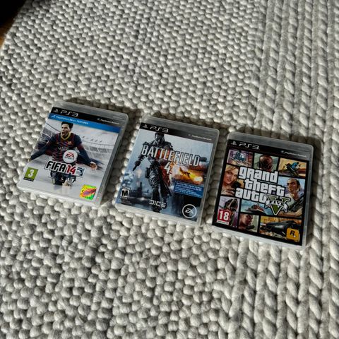 PS3-spill - GTA V, Battlefield 4, FIFA14