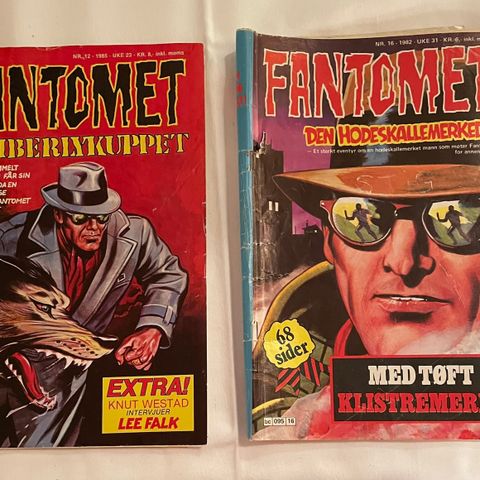 Fantomet blad nr 12, 1985, Fantomet nr 16, 1982 selges.