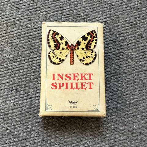 INSEKT SPILLET - Gammelt kortspill fra DAMM, nr 290