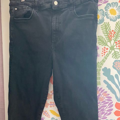 Sort stretch denim str. XL