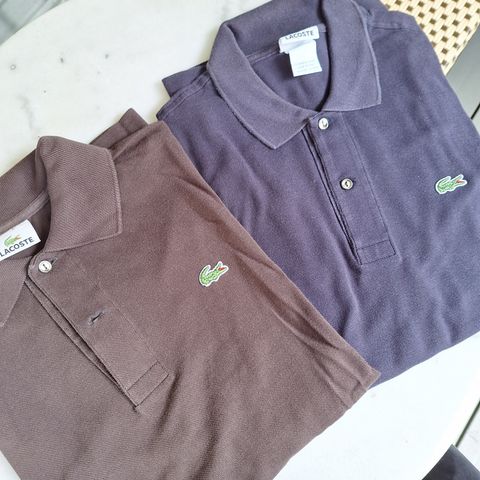 2x ekte LACOSTE Piqué| Classic Fit Mørk blå og Brun