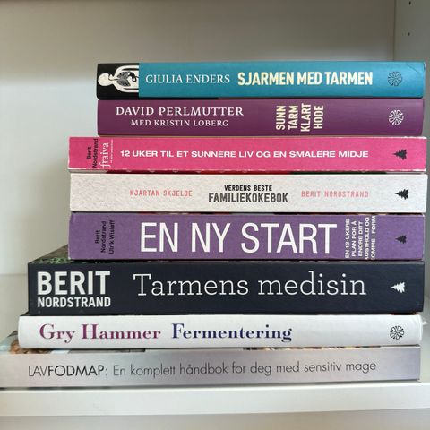 Diverse kosthold bøker til salgs