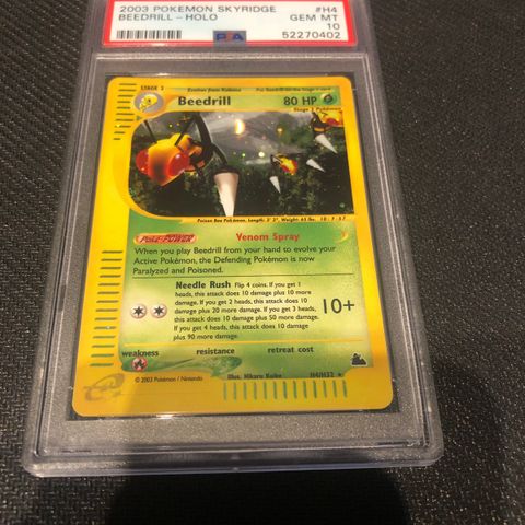 Beedrill Holo 2003 Pokemon Skyridge PSA 10