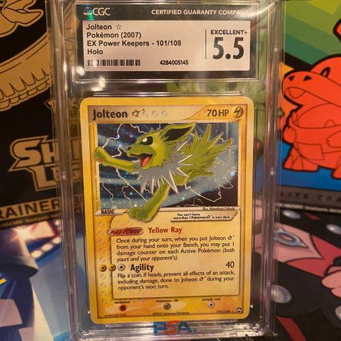 ⭐️Gold Star Jolteon #101 fra EX Power Keepers i CGC 5.5⭐️