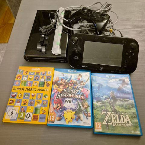 Nintendo Wii U med 3 spill