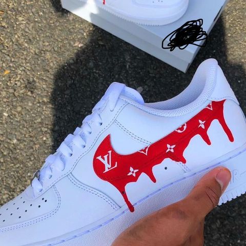 Custom laget nike air force 1  strl 44.5