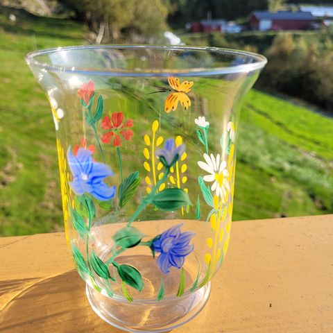 Sommerlig lyslykt/ vase