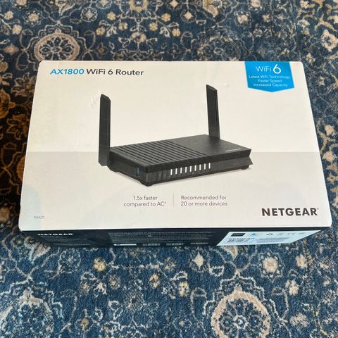 Netgear AX1800 Wifi 6 Router selges