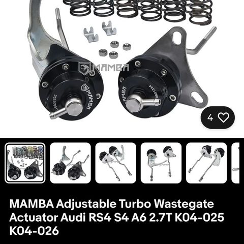 Mamba wastegate kit og luftmasse målere