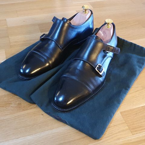 Cavour svart double monk UK7,5